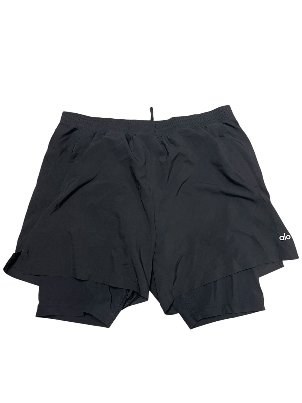 ALO Yoga Men’s Black Athletic 2-in-1 Running Shorts